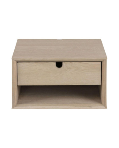 Century mesita de noche w / 1 cajón, roble chapa de pared blanca aceite pigmentado montado posible ensamblado