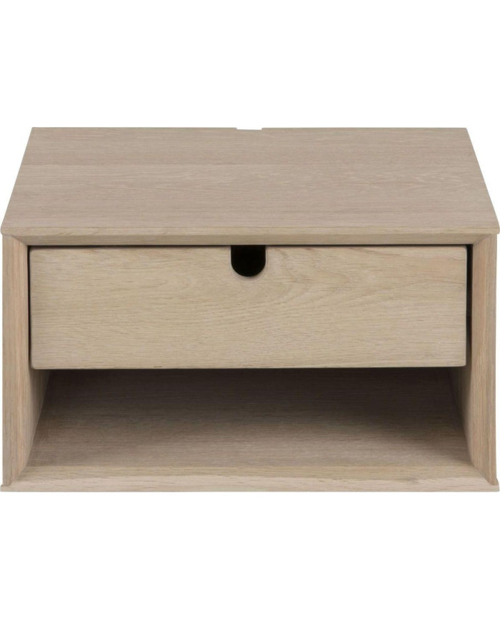 Century mesita de noche w / 1 cajón, roble chapa de pared blanca aceite pigmentado montado posible ensamblado