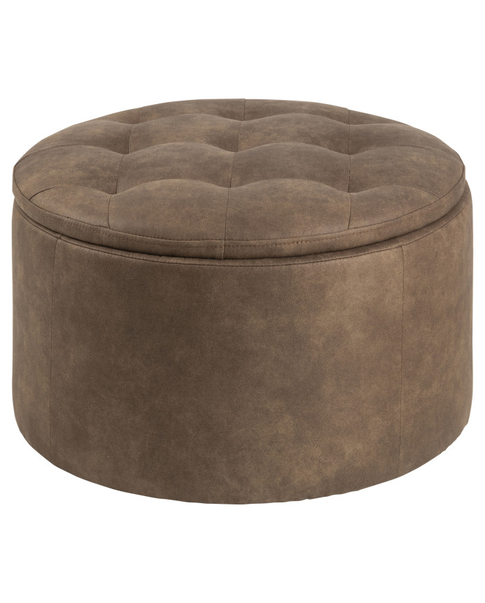 Retina otomana tela Preston Brown Light    diam         22 de almacenamiento     60 h     35 cm