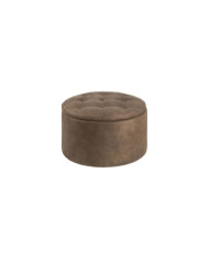 Retina otomana tela Preston Brown Light    diam         22 de almacenamiento     60 h     35 cm