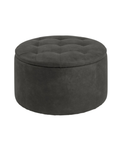 Retina otomana tela Preston antracita    diam         96 de almacenamiento     60 h     35 cm