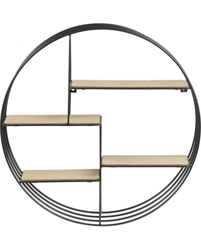 Darkenberg unidad de pared 4 shelfs paulownia, blanco manchado, polvo de metal base recubierta,    diam  blanco