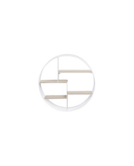 unidad de pared naturaleza estante paulownia Darkenberg sin tratar, de 4 piezas, polvo de metal base recubierta,    diam  negro