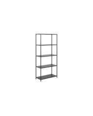 unidad de Newton Shelf w / 4 estantes de acero, MPG001 Negro L     69,5 W     30 H     150 cm