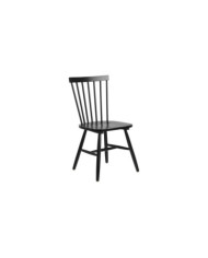 negro de madera de caucho silla de comedor riano pintado, caja / 2 pcs