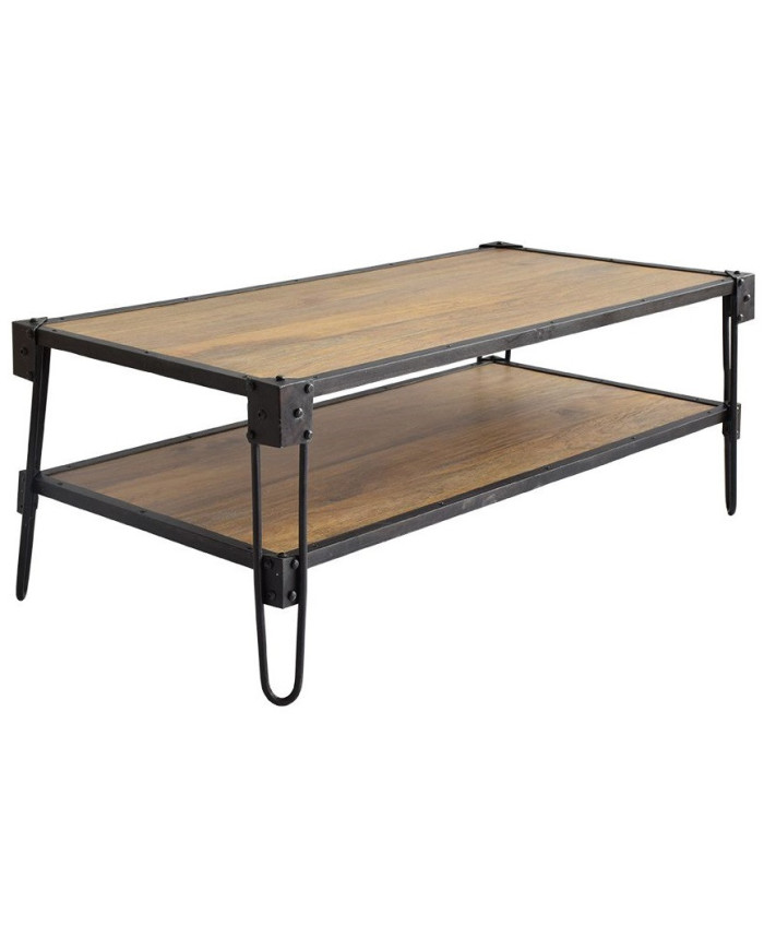 Mesa de café con estante Bangalor 120x60 cm natural