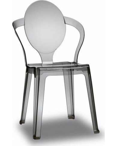 Silla Spoon 52x89 cm gris transparente
