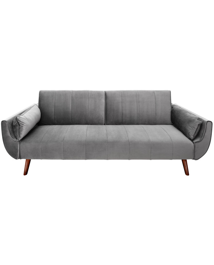 Sofá plegable Divani II 3 puestos 215 cm gris plateado