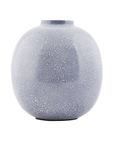 Jarrón Bulb 13x14 cm azul-negro