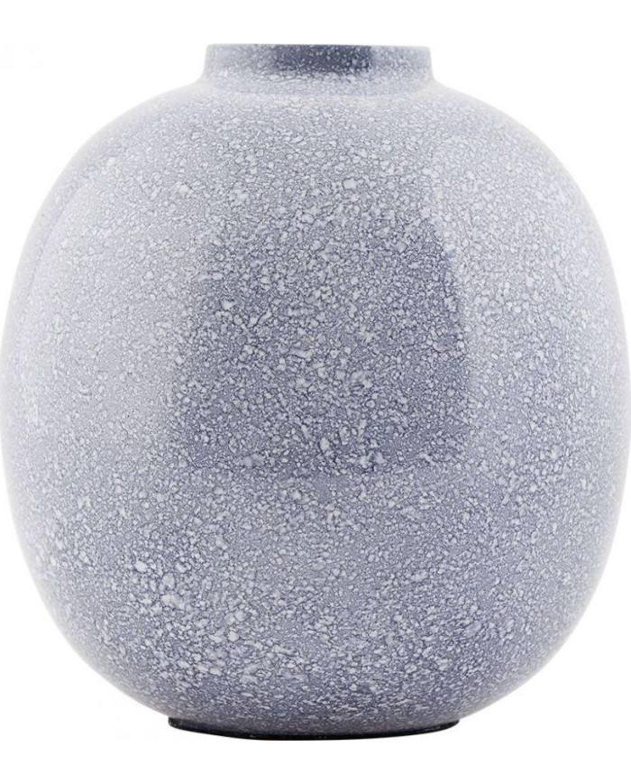 Jarrón Bulb 13x14 cm azul-negro