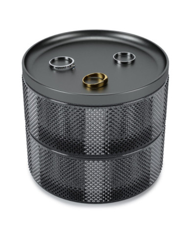 Joyero Tesora    diam        13x11 cm ahumado