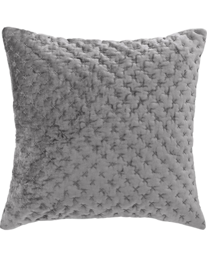 Cojín decorativo de terciopelo Lux 50x50 cm Gris oscuro