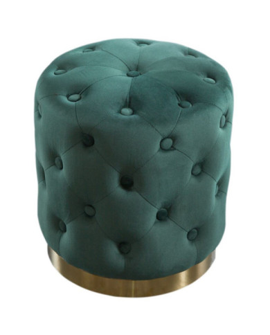 Taburete Modern Barock Chester    diam        36x40 cm verde oscuro
