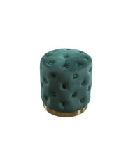 Taburete Modern Barock Chester    diam        36x40 cm verde oscuro