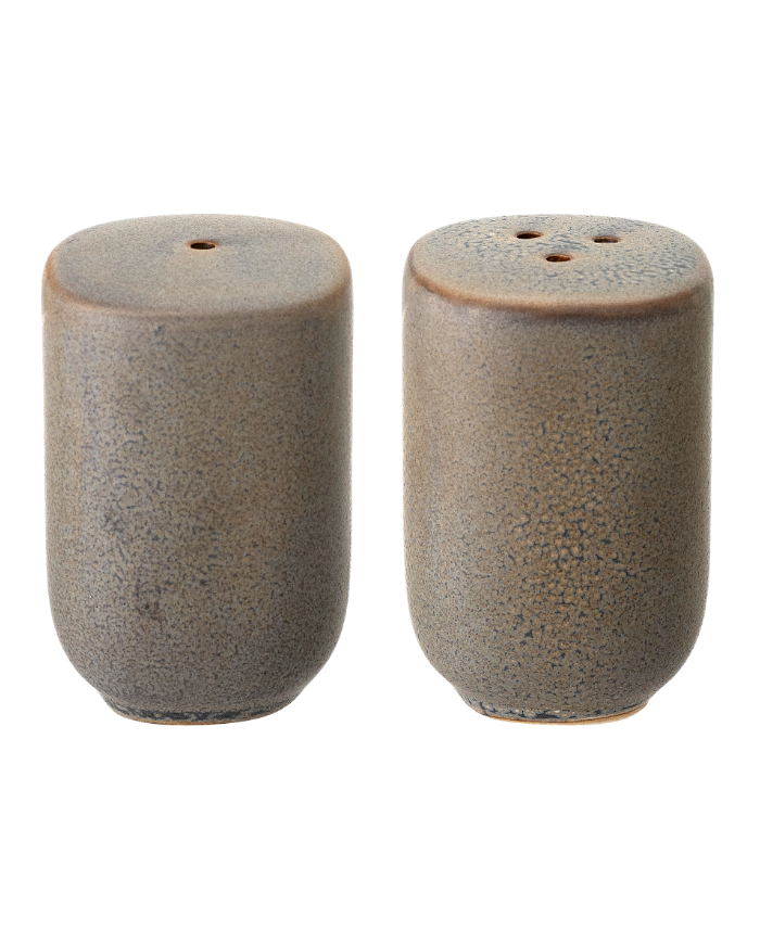 Salero y Pimientero Kendra    diam        5x7 cm gris (2-set)