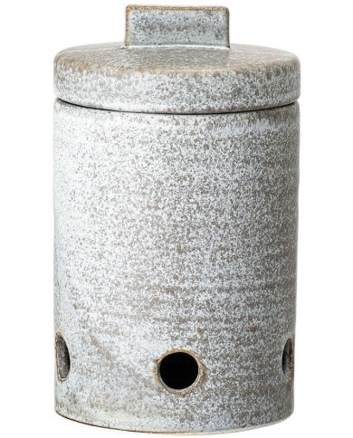 Recipiente para ajos Torres    diam        11x18 cm Gris