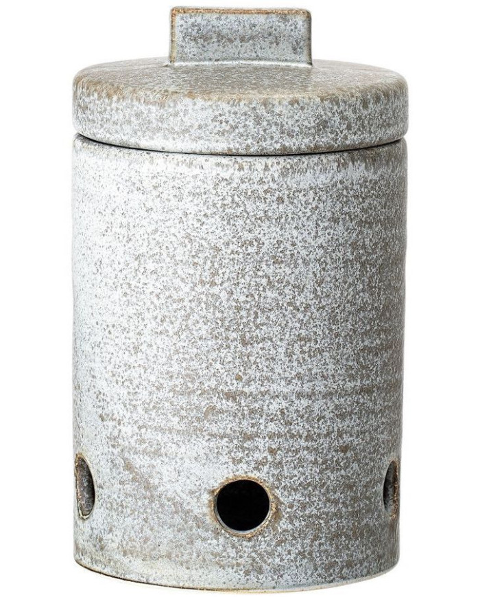 Recipiente para ajos Torres    diam        11x18 cm Gris