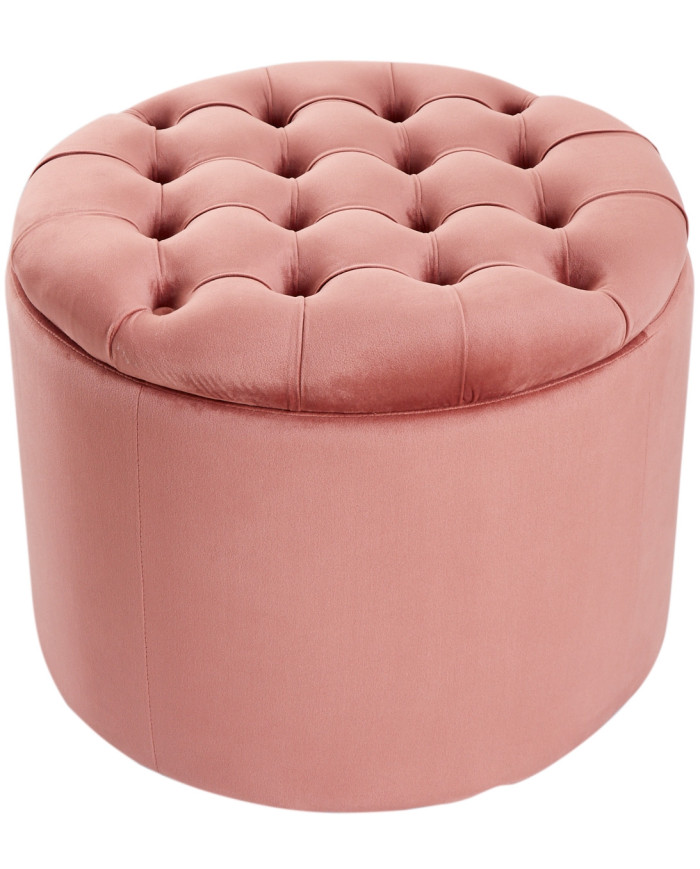 Puf Barock moderno    diam        50x41 cm, rosa empolvado