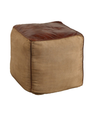 Puf Mustang 53x46 cm, marrón y beige