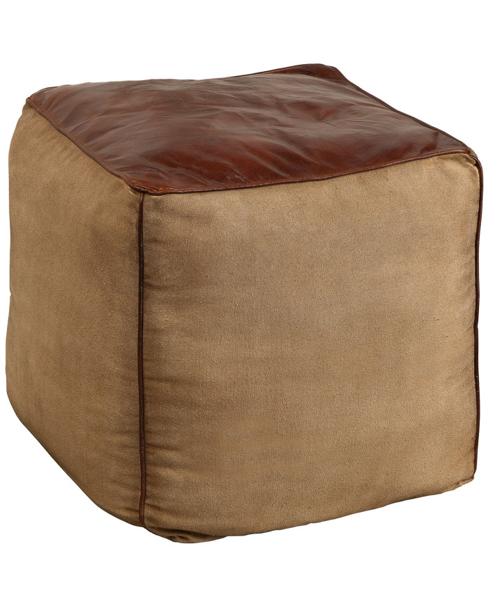 Puf Mustang 53x46 cm, marrón y beige