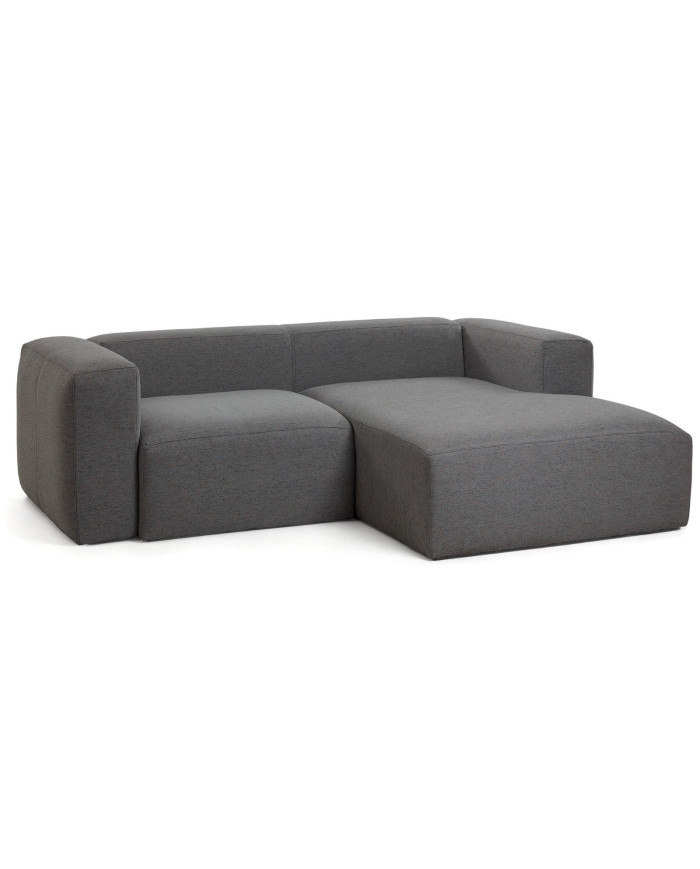 Sofá Blok 2 plazas chaise longue derecho gris oscuro 240 cm