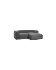 Sofá Blok 2 plazas chaise longue derecho gris oscuro 240 cm