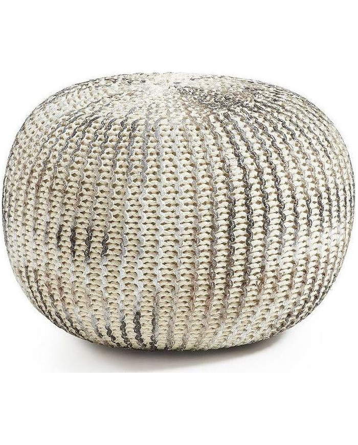 Puf Shott    diam         45 cm blanco y plata