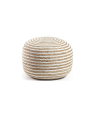 Puf Saht    diam         50 cm blanco y natural