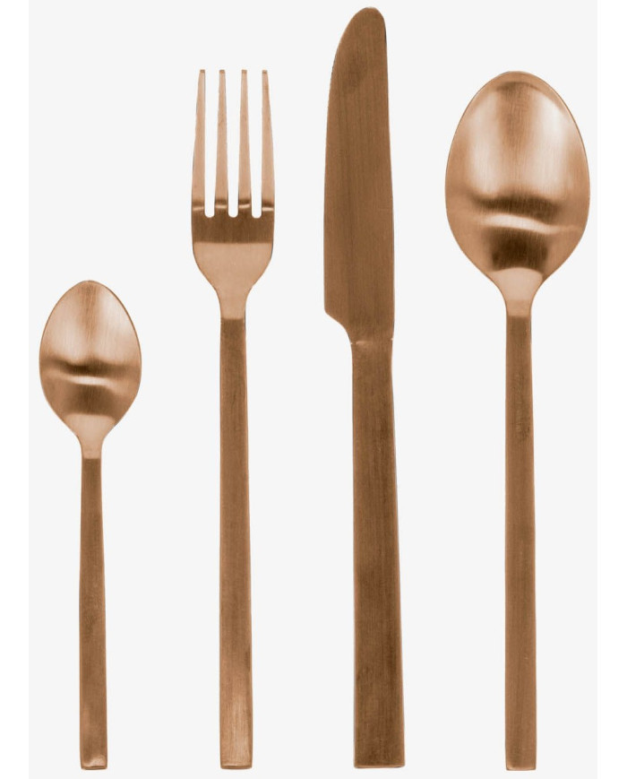Set Kelda de 16 cubiertos cobre