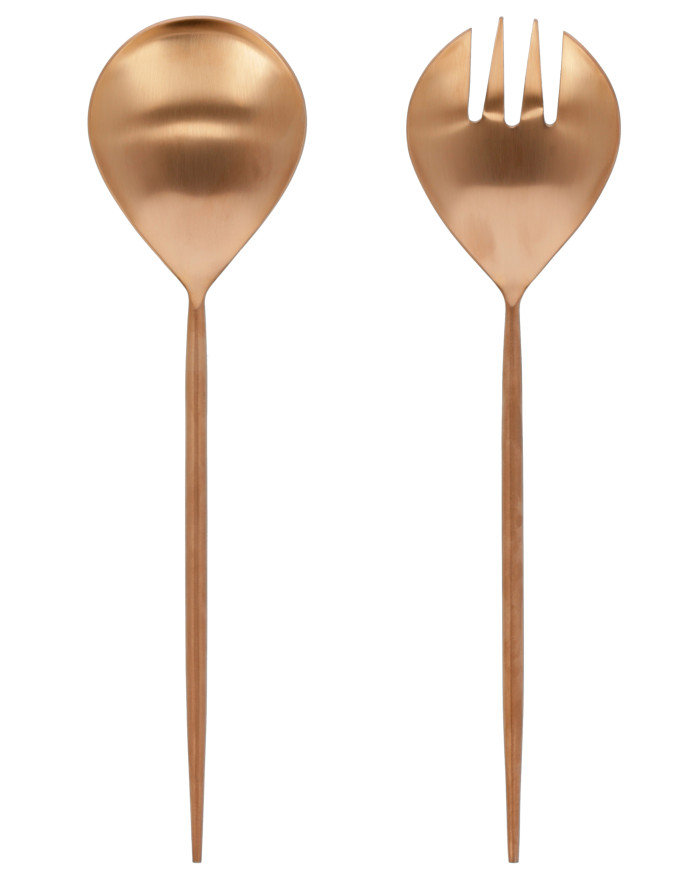 Set Kelda de 2 cubiertos para ensalada cobre