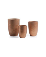 Set Low de 3 maceteros cobre