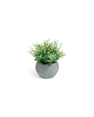 Planta artificial Eucalipto con maceta gris 19 cm