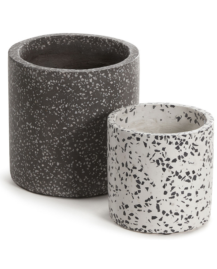 Set Bransc de 2 maceteros redondos