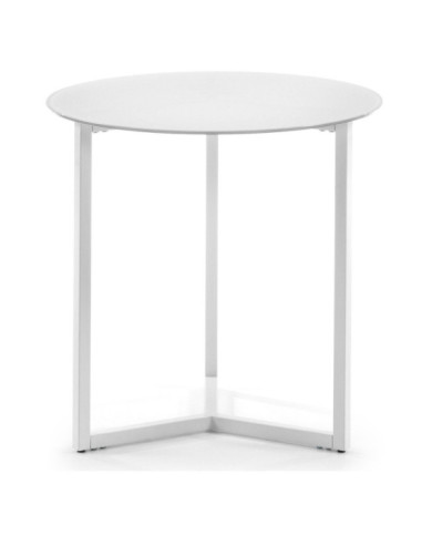Mesa auxiliar Raeam    diam         50 cm blanco