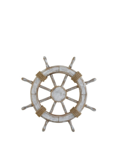 SHIP WHEEL MDF+CUERDA WHITE WA