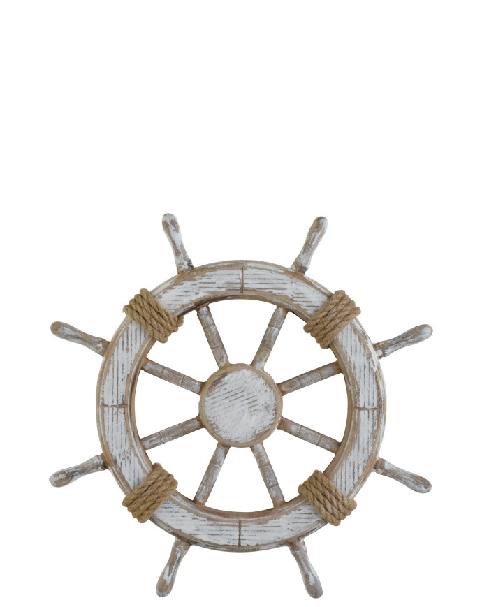 SHIP WHEEL MDF+CUERDA WHITE WA