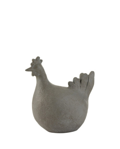 GALLO CABEZA ARRIBA POLI GRIS