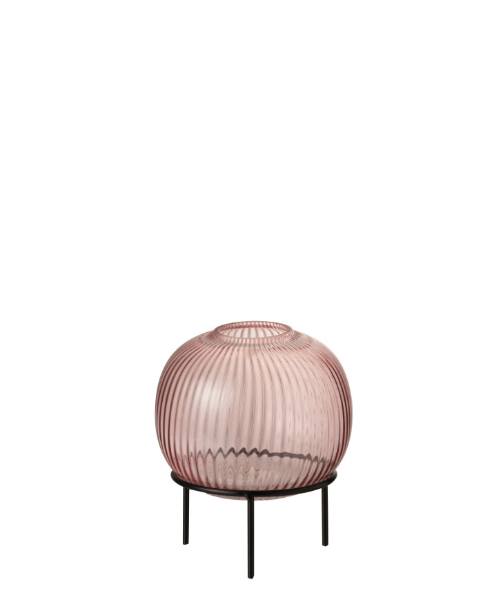 JARRÓN DE PIE RED VID ROSA S