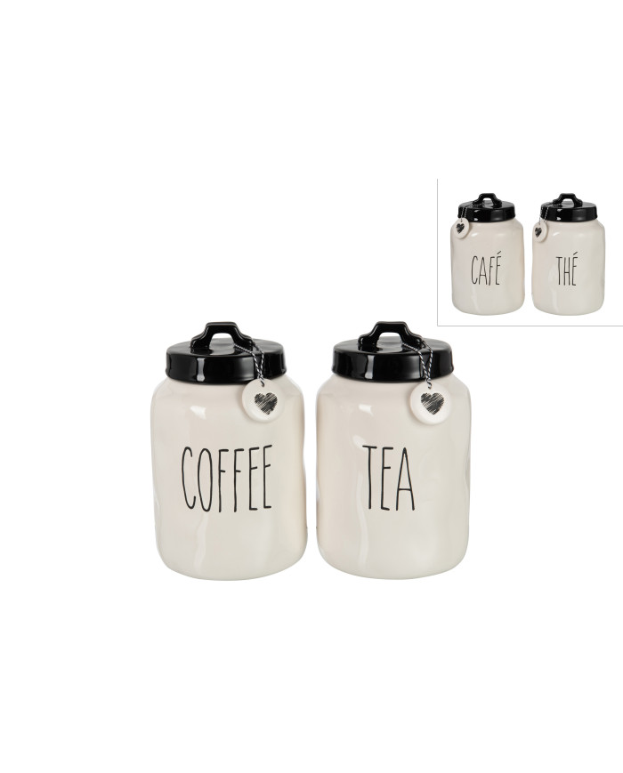 TARRO COFF/T CER NEG/BL ASS 2