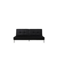 Sofá cama Perugia 198x95-124 cm negro cuero ecológico
