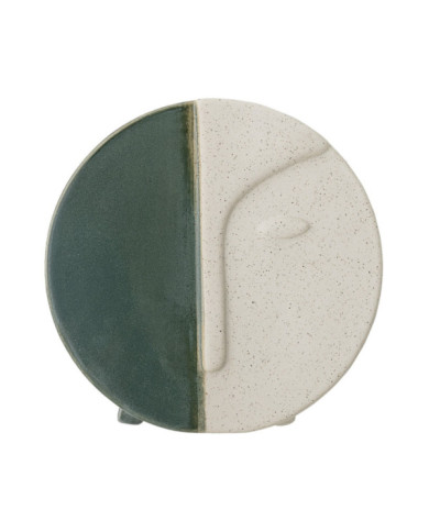 Florero Melosak 18x18 cm verde y blanco