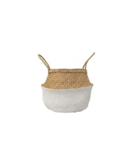Cesta de algas marinas I    diam        50x34 cm blanco natural