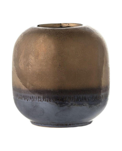 Florero cono    diam        11x11 cm marrón-azul