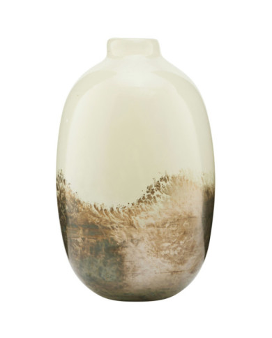 Jarrón Earth    diam        10x16 cm beige - metalizado