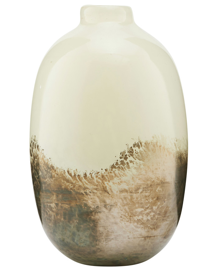 Jarrón Earth    diam        10x16 cm beige - metalizado