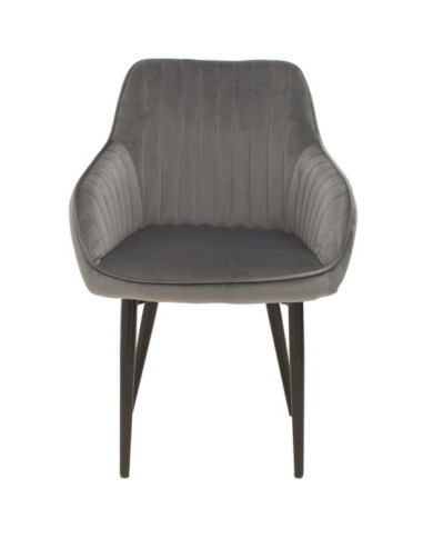 Silla turín gris plata