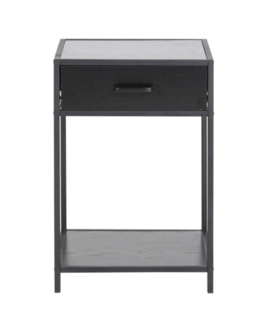 Mesita de noche Seaford 42 x 63 cm negro