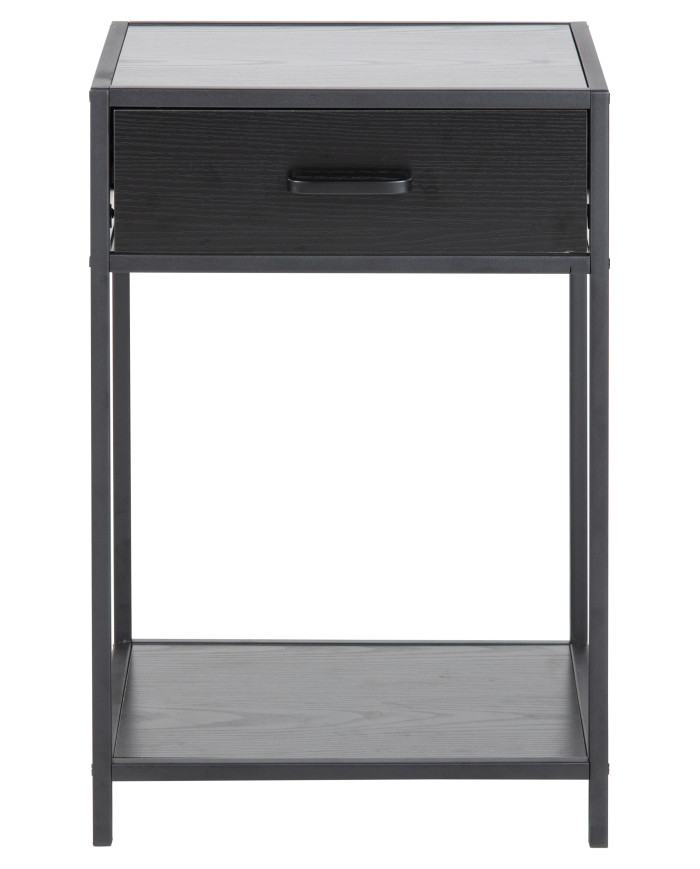 Mesita de noche Seaford 42 x 63 cm negro