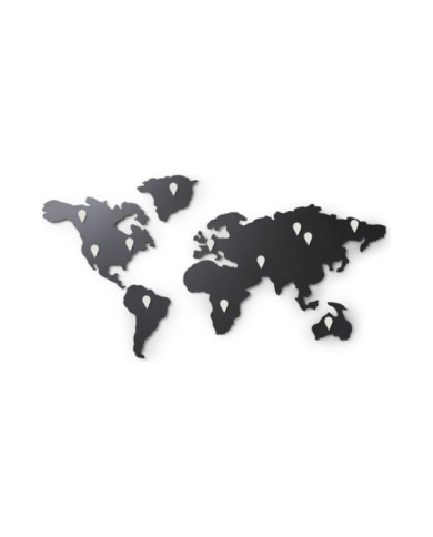 Decoración de pared con imanes Mappit 84x43 cm negro