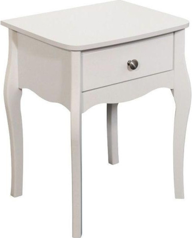 Mesa de noche Baroque 45x55 cm Blanca